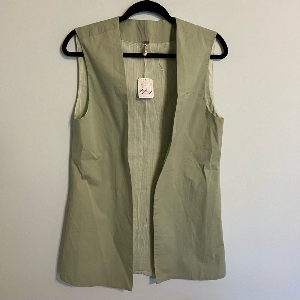 Free People Women Erin Poplin Preppy Vest NWT Medium